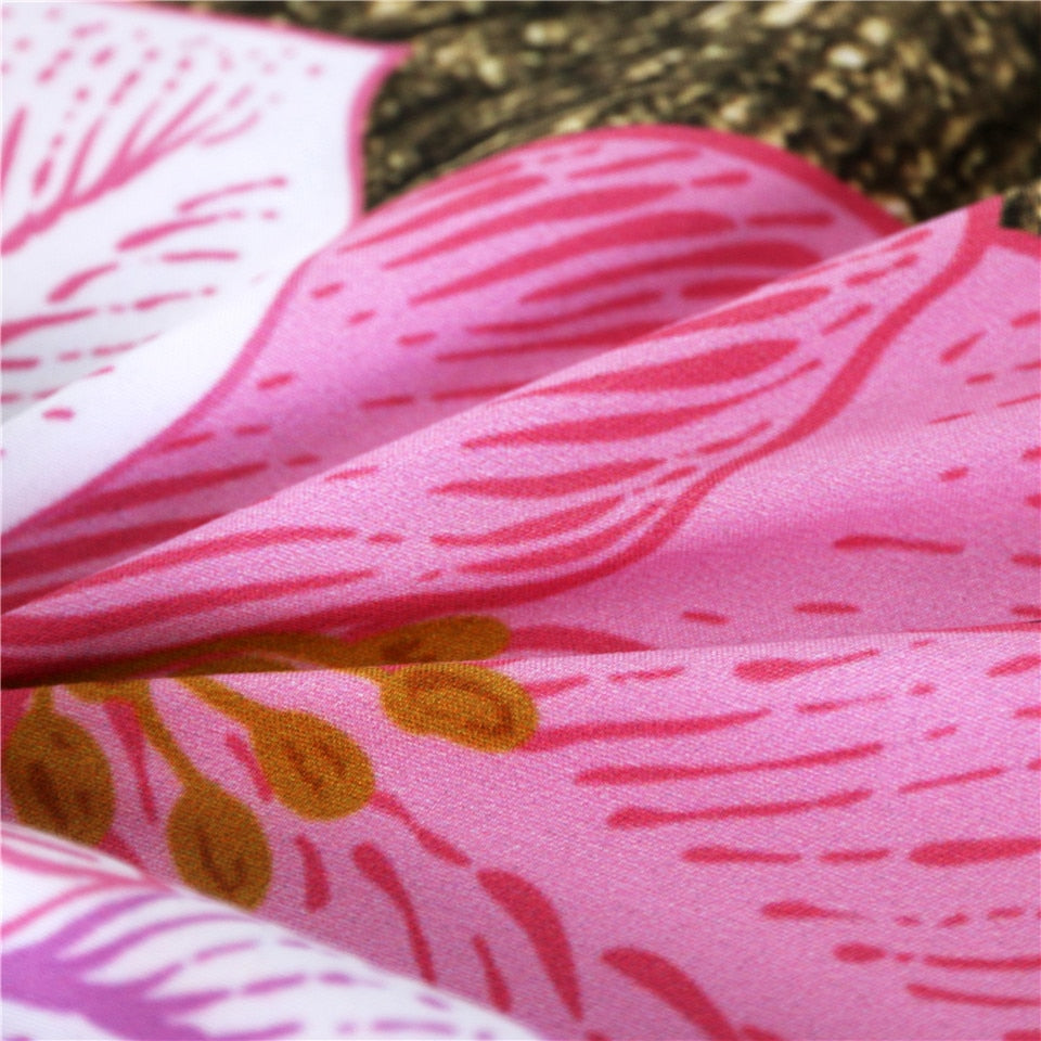 Skull Couples Bed Sheets Gothic Flat Sheet Pink Flowers Love Bed