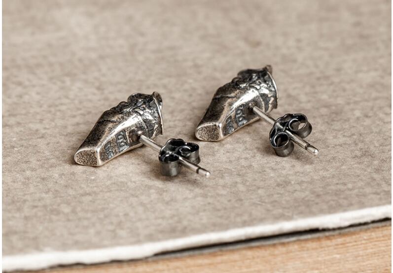 New 2020 Gothic Skull Ghost Vintage Earring Real Antique 925 Sterling