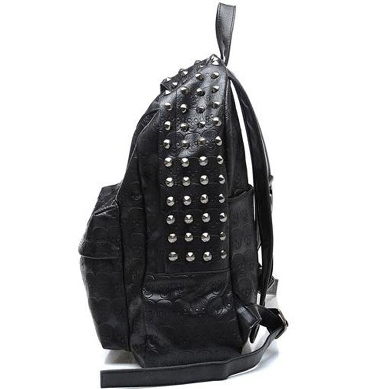 2020 New Punk Hip-Hop Skull Men Backpacks Waterproof PU