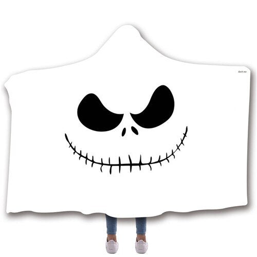 The Nightmare Before Christmas Jack Skull Printed Hooded Wearable Blanket