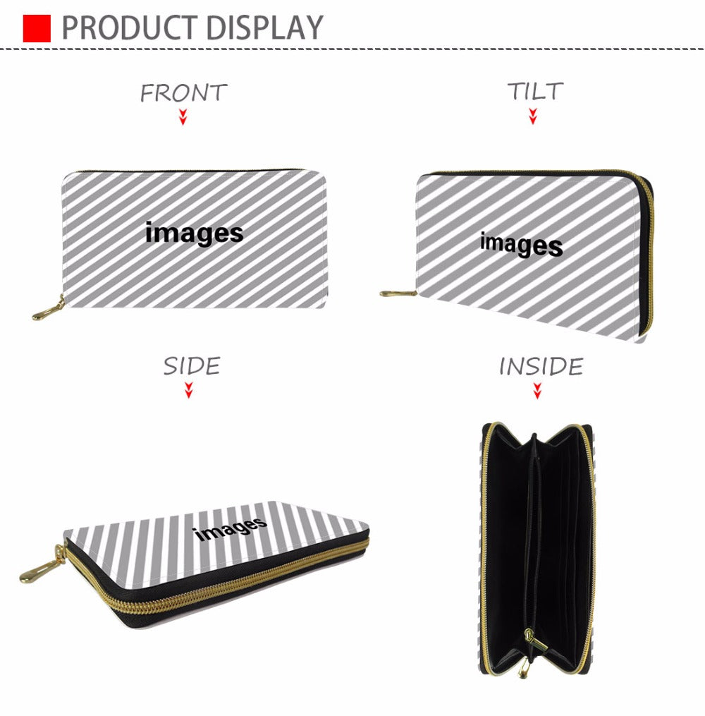 Colorful Sugar Skull Print Leather Wallet