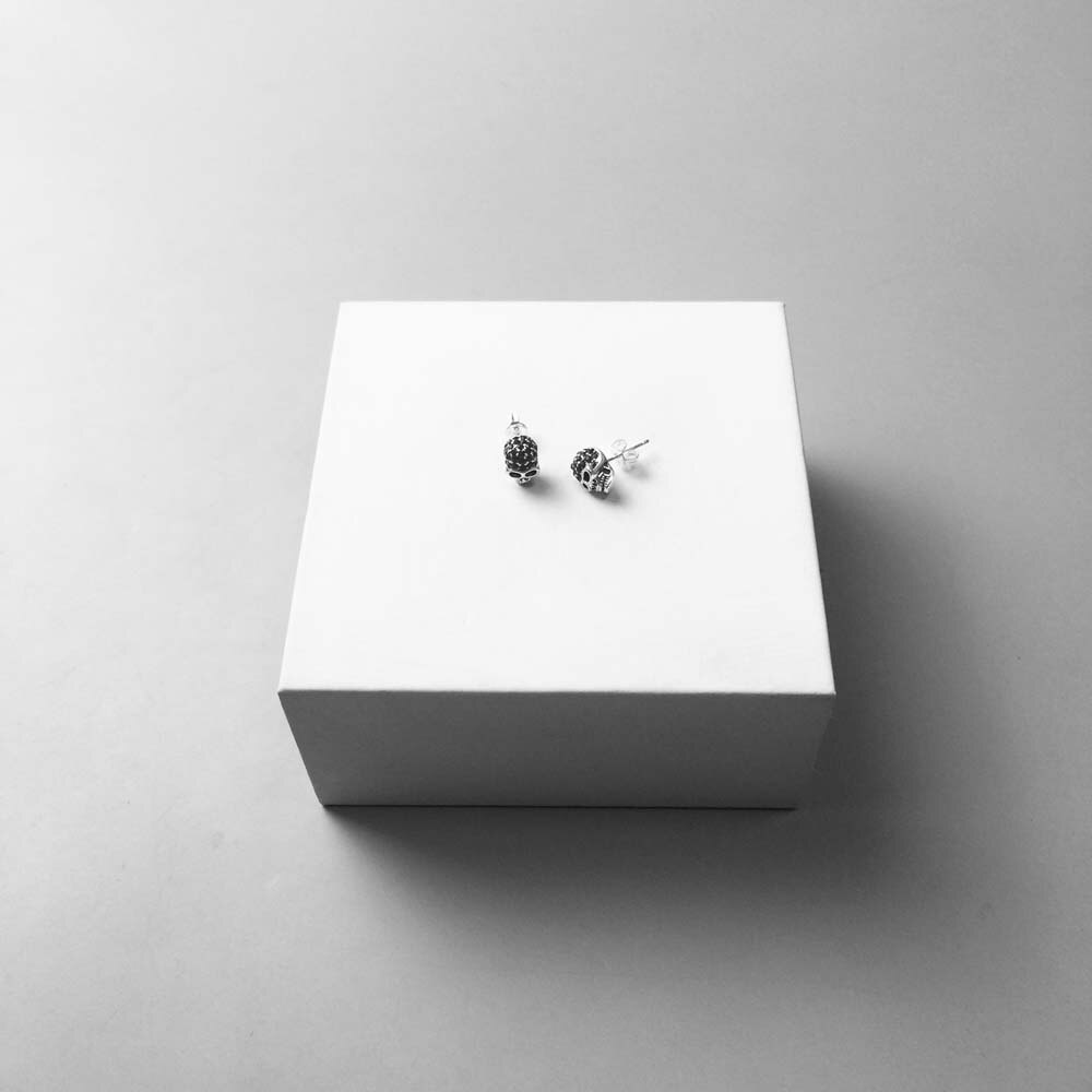 Stud Earrings Skull Punk Gift For Women Ts High Quality Earring