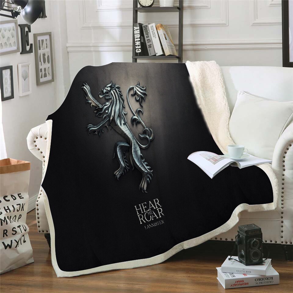 Game Of Thrones Winter Blankets and Throws Warm Flannel Velvet Cotton