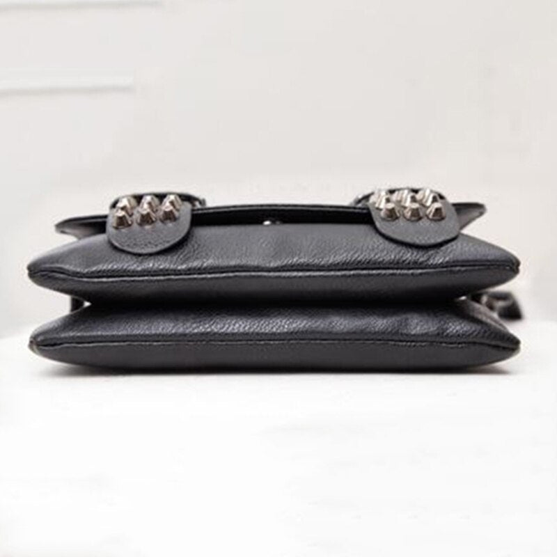 2020 new fashion Women Black Leather Messenger Bags