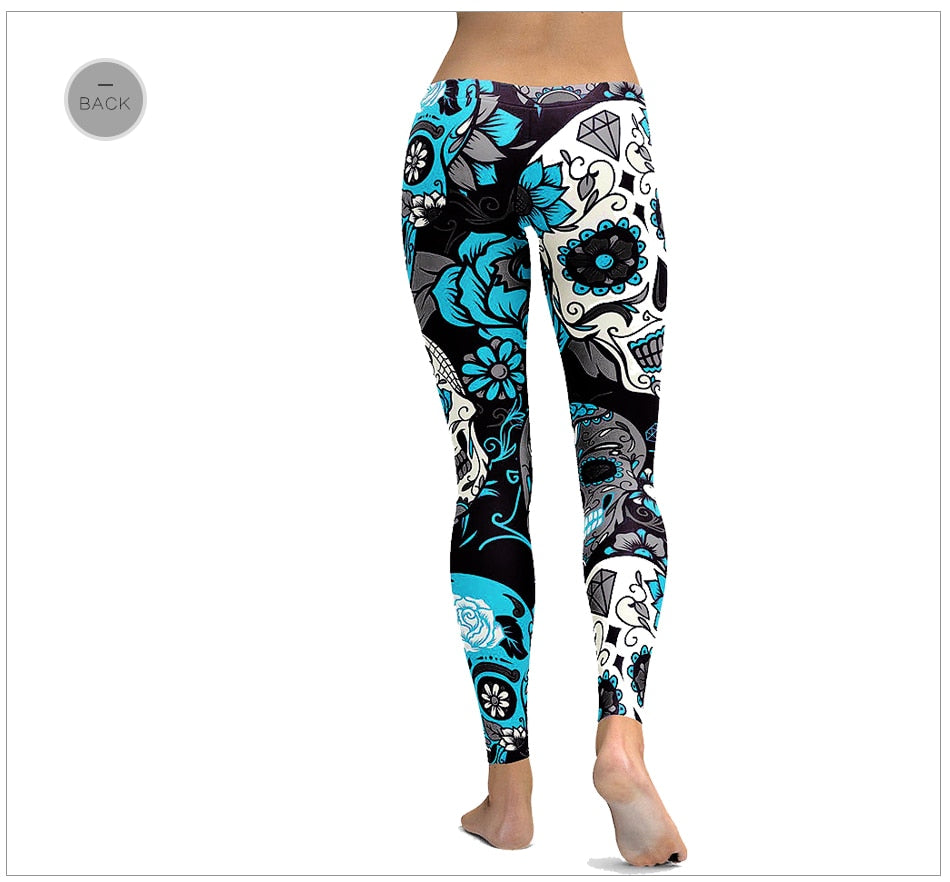 Sugar Skull Women Leggings Sugar 3D Printed Leggings