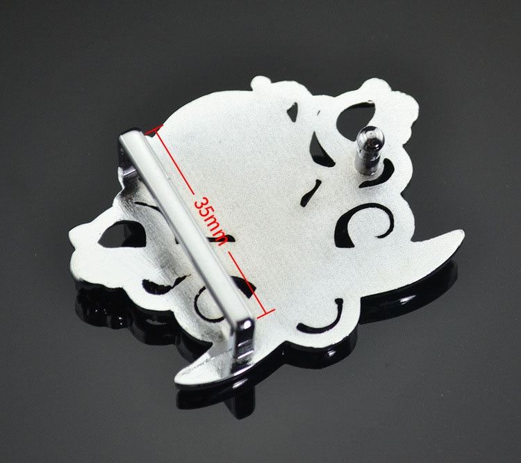 High quality skull belt buckle with metal silver finish Punk rock style