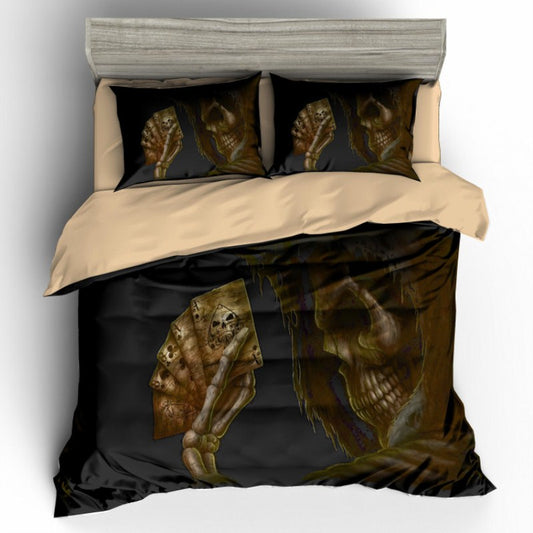 3d sugar skull Bedding Set King size Bohemian skull Print Duvet Cover