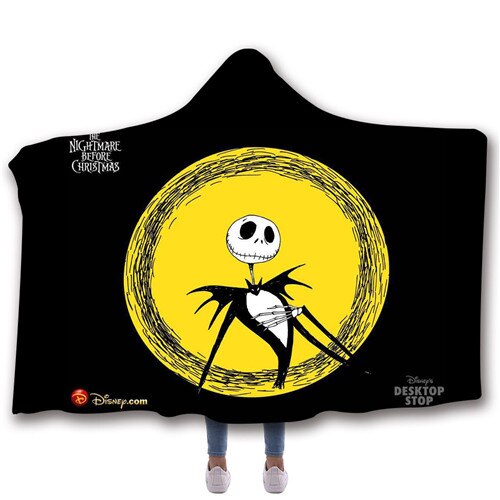 The Nightmare Before Christmas Jack Skull Printed Hooded Wearable Blanket