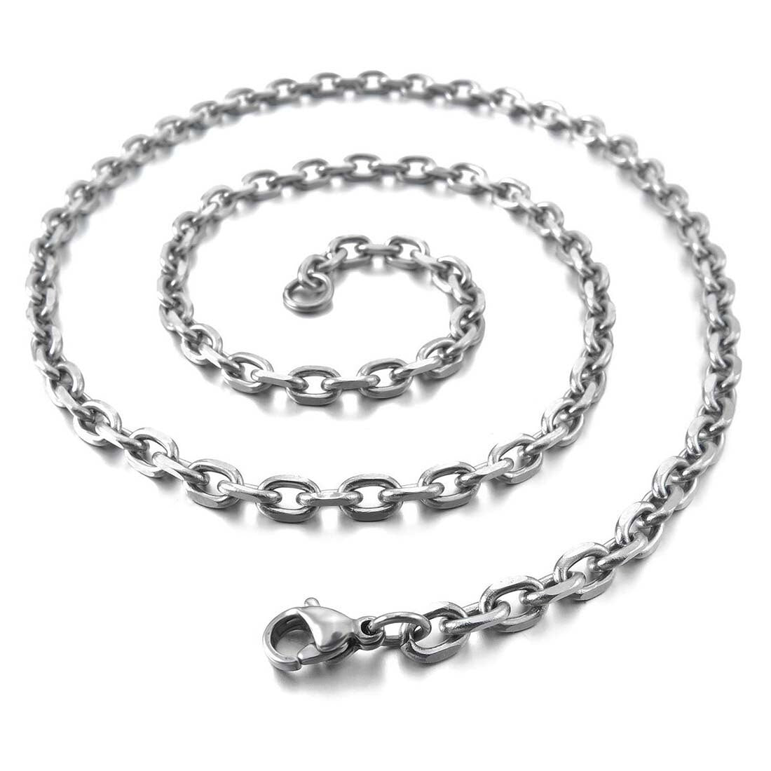 Stainless Steel Pendant Necklace Crystal silver-color Blue Dragon Wolf Tooth Man