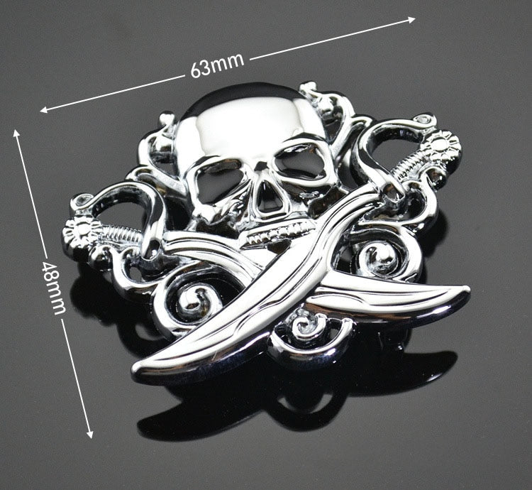 High quality skull belt buckle with metal silver finish Punk rock style
