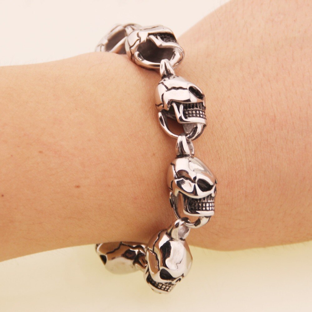 15mm Hip-hop Stainless Steel Silver Color And Black