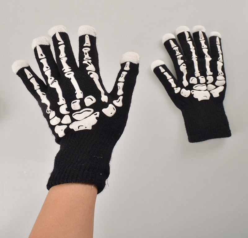 7 Modle Color Change Unisex LED Glove Night Light Flash Luminous Gloves Flashing Finger Lighting Skull Glove For Halloween Party