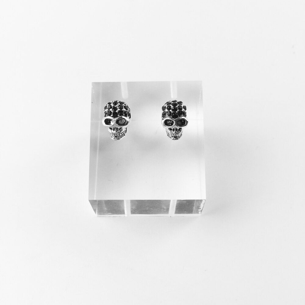 Skull Pave Stud Earrings, 2019 New Cubic Zirconia Fashion