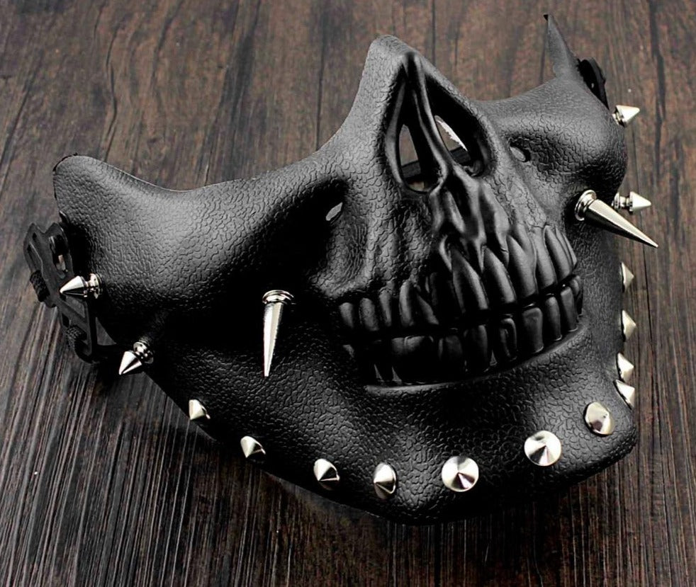 Skull Steampunk Skeletal Spike Half Masquerade Mask