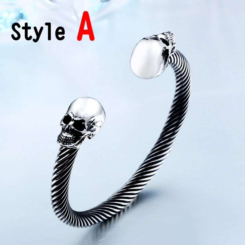New Cool Punk Skull Bracelet For Man 316 Stainless Steel