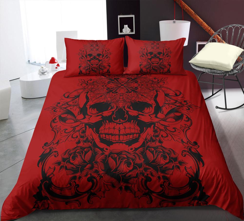 3D  Digital Printing Scream Skull Bedding Set  Skull Duvet Cover