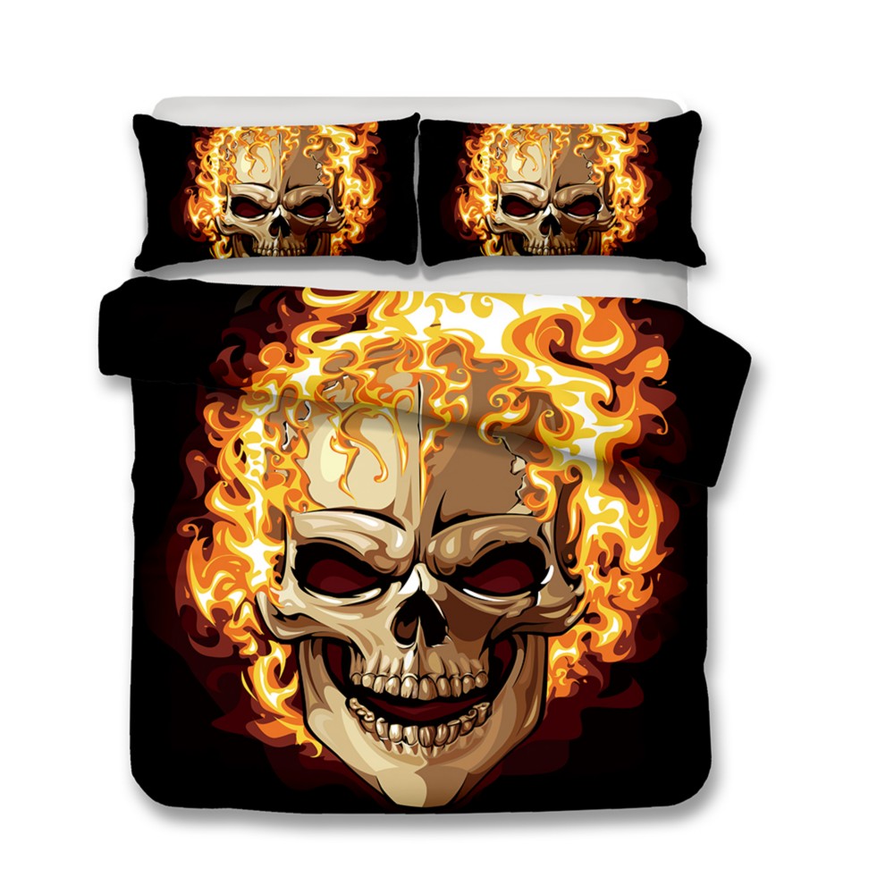 3D Skull Bedding Set Bed Sugar skull Duvet cover with Pillowcase