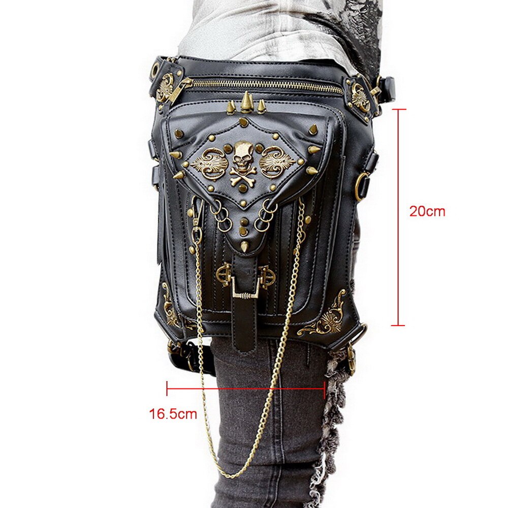 Fashion Gothic Women Messenger Bag Steampunk Skull