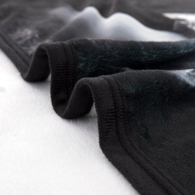 Moto Beauty Skull Thick Blanket Soft Fleece Throw Blankets