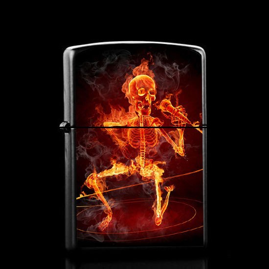 5 PCS Cheap Skeleton retro vintage kerosene lighter skull cigarette