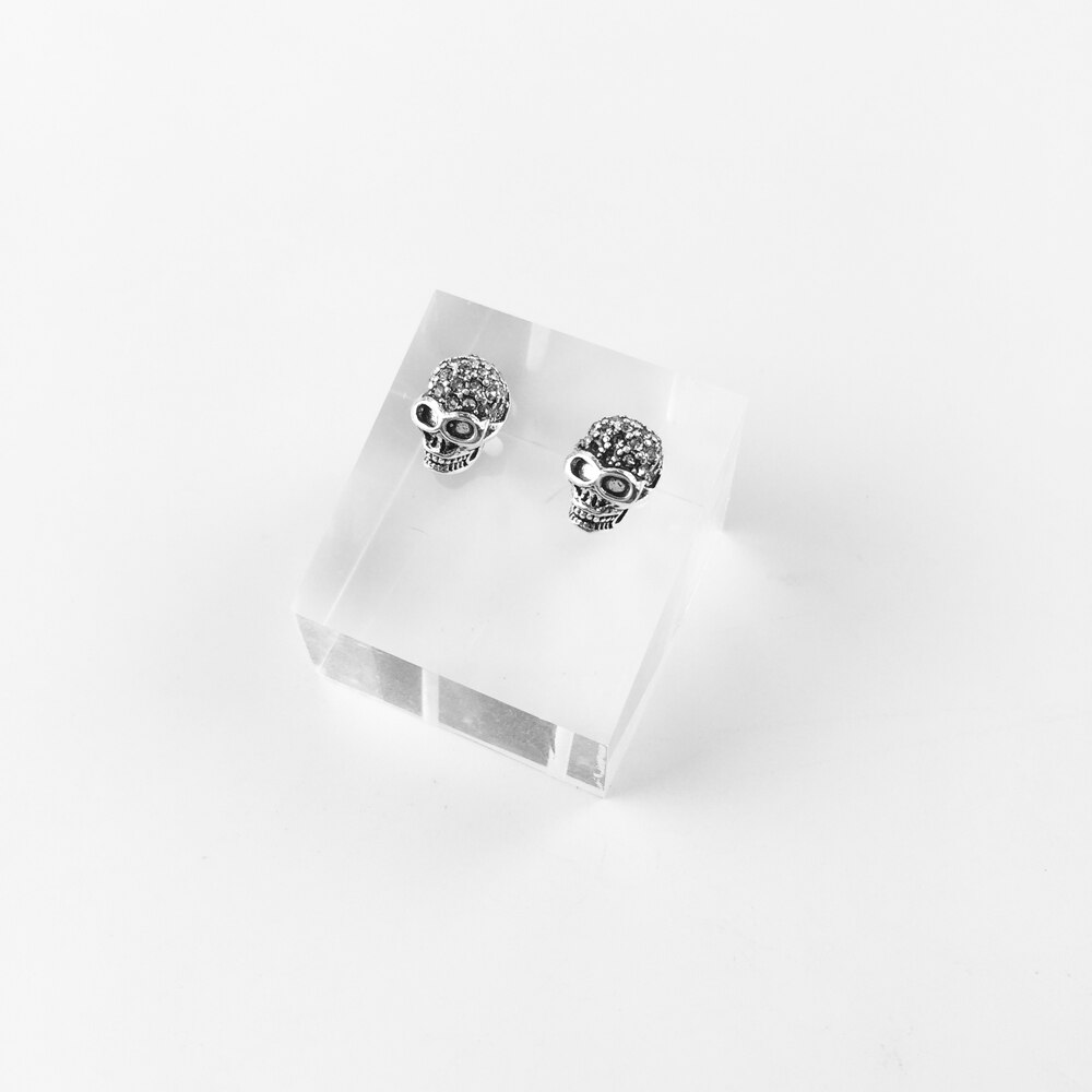 Skull Pave Stud Earrings, 2019 New Cubic Zirconia Fashion