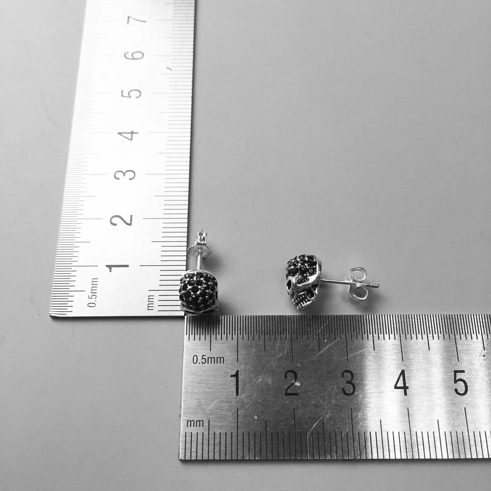 Stud Earrings Skull Punk Gift For Women Ts High Quality Earring