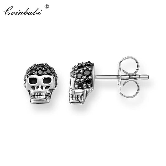 Stud Earrings Skull Punk Gift For Women Ts High Quality Earring