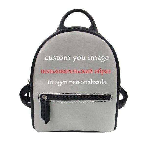 Women PU Leather Mini Balck Backpacks 3D Skull