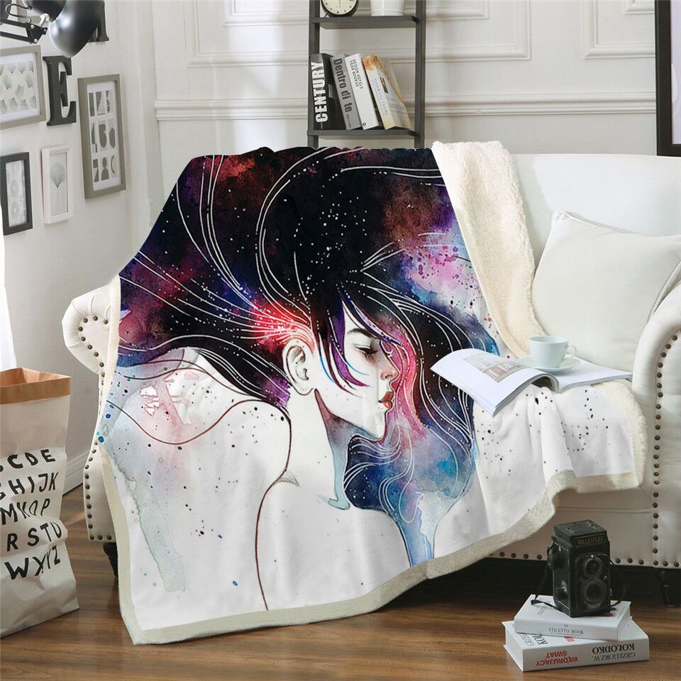 3D Punisher Skull Printed Velvet Plush Throw Blanket Bedspread
