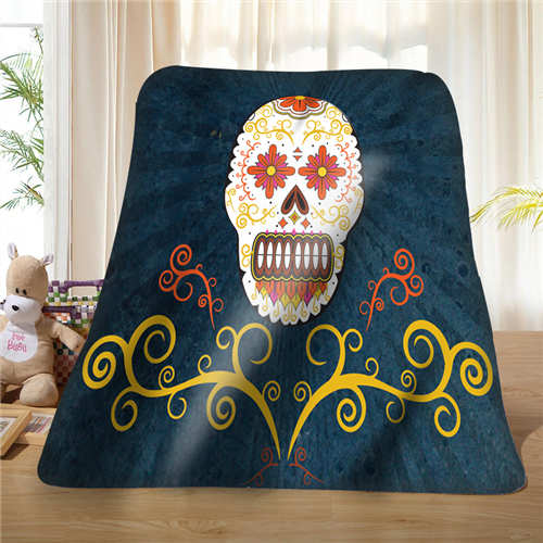 Custom Cool Pirate And Skull (1) Blanket Soft Fleece DIY Your Picture Decoration
