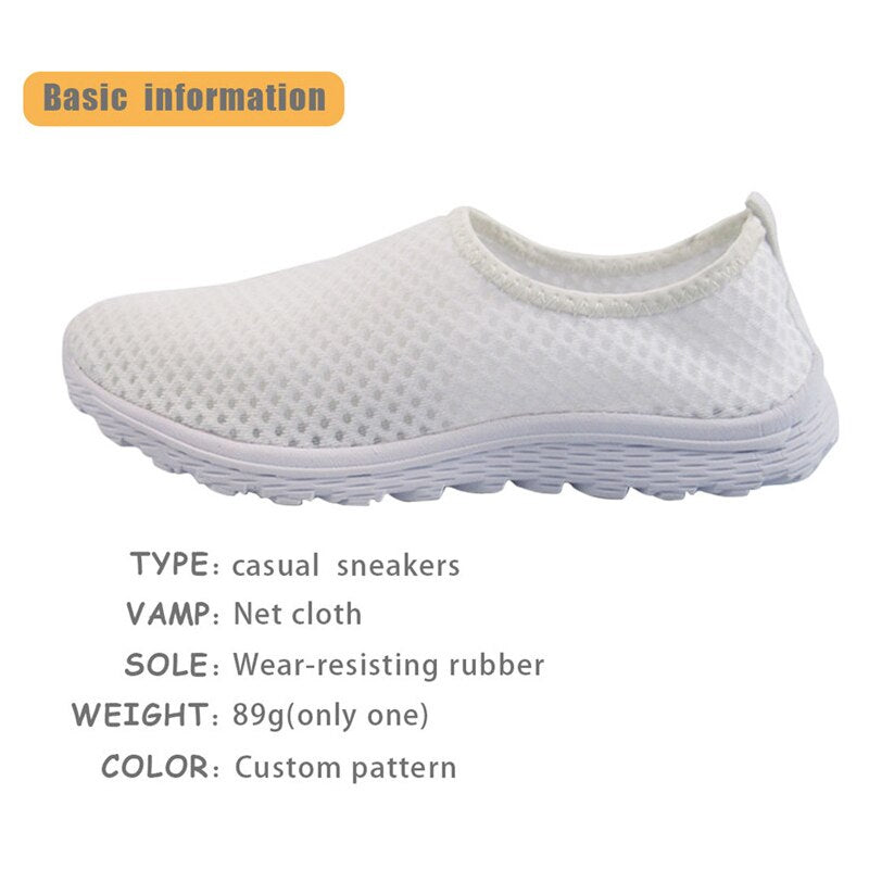 Skull Galaxy Printing Girl Mesh Flats School Student Casual Walking Sneakers