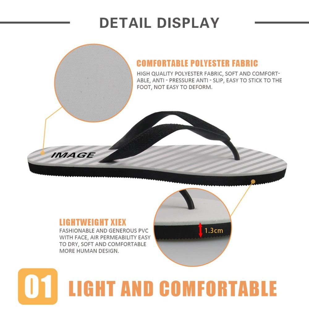 Mexico Skull Print Flip Flops Soft Rubber Sole Flat Slippers