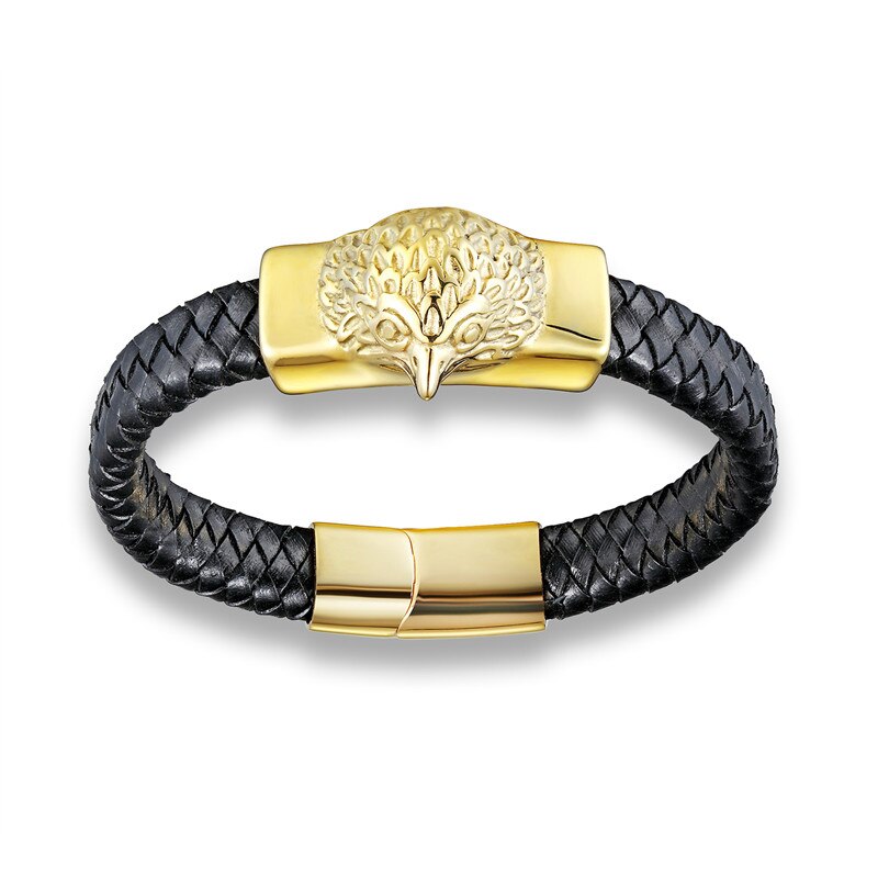 New PunkStyle Geunine Leather Buddha Charm bracelet