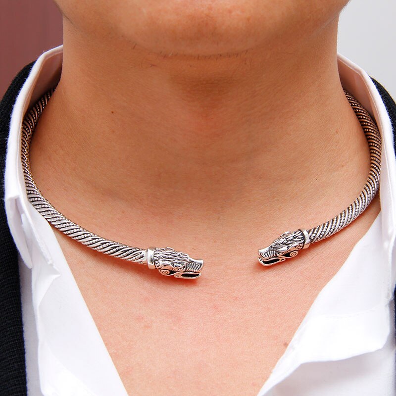 Teen Wolf Head Viking Necklace Choker Collar Indian