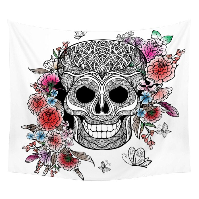 Yoga Buddha Wall Tapestry Sugar Skulls Tapestry Galaxy Customized Pillow