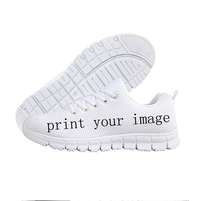 Sugar Skull Printed Fashion Women Shoes Classic Female Lace-up Mesh Walking Shoes