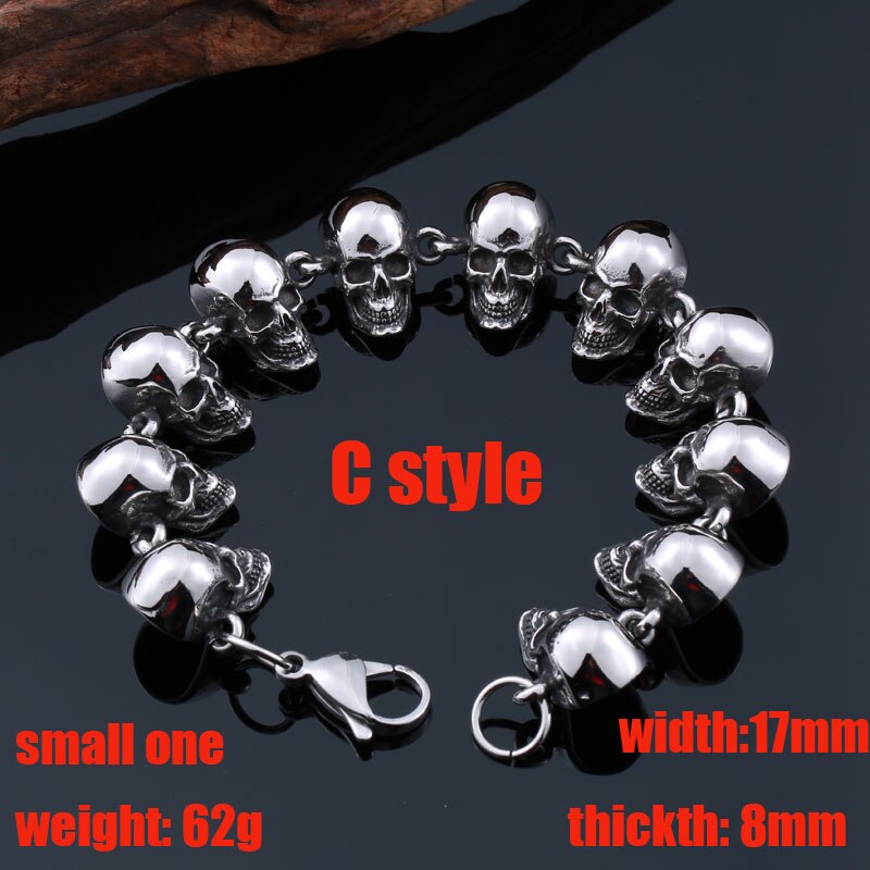 Stainless Steel bracelet punk skull Bracelet For Vintage Cool Dragon Style