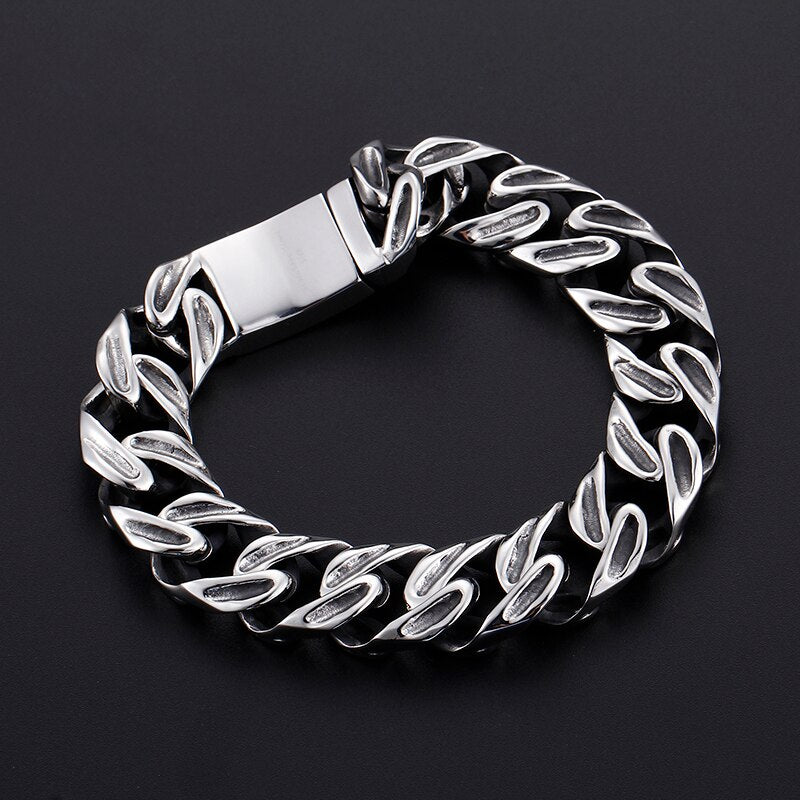 TrustyLan New Skull Bracelets For Men Shiny Stainless Steel