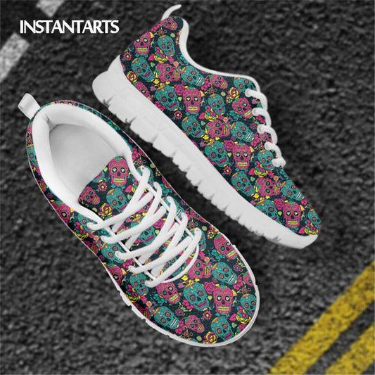Outddor Mesh Running Sneakers For Women Sugar Skull