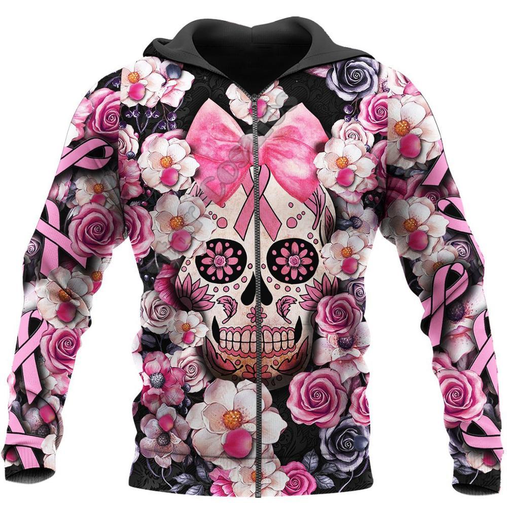 Sugar Skull Pullover Zip/Hoodies/Sweatshirts/Jacket