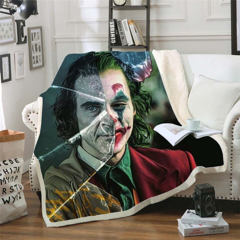 Night Before Christmas Joker Poker Printed Velvet Plush Blanket Duvet