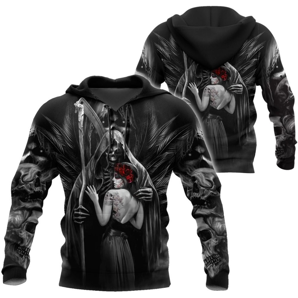 Death Skull Tattoo 3D All Over Printed Fashion Hoodies Men Hooded Sweatshirt Unisex Zip Pullover Casual Jacket Tracksuit