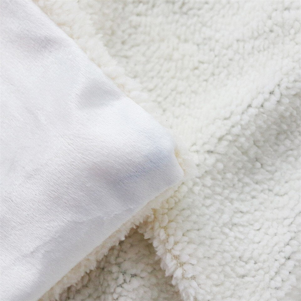 Sheep Head Skull Hood Blanket Hat Blanket Super Soft Cozy Velvet