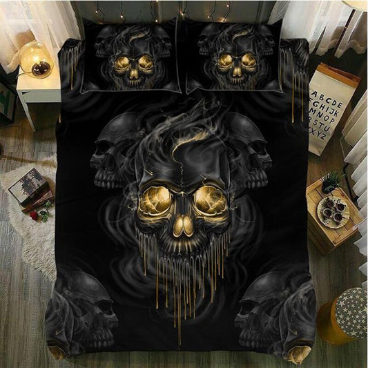 2/3Pcs Custom sugar skull bedding sets queen