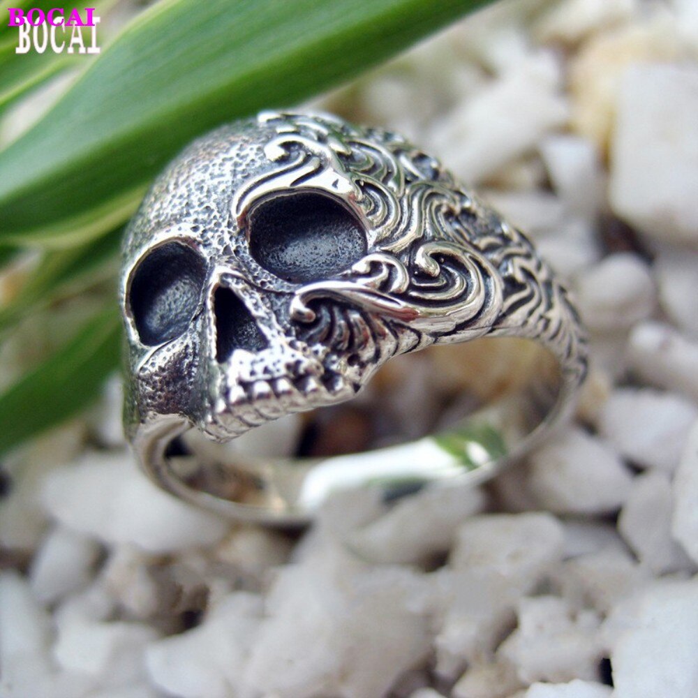 2020 S925 sterling silver jewelry Skull Thai silver ring