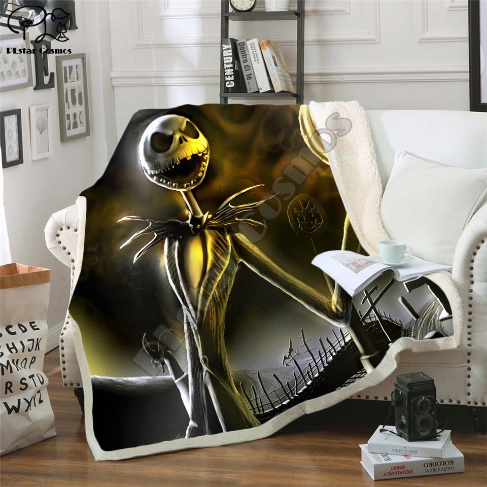 The Nightmare Before Christmas Jack Skull Sherpa Blanket