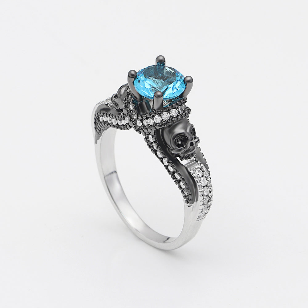 Women's Skull Ring European and American Punk style Motor Biker Men Party Ring Birthday stone skull men's jewelry Rings