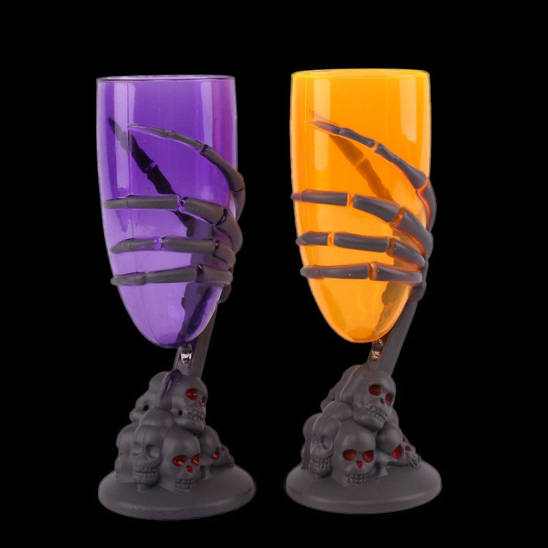 Halloween Luminous LED Cup Goblet SKull Claw Skeleton Night Light KTV Party Prop