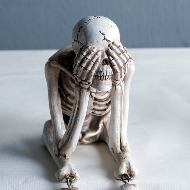 Halloween Scary Skull Doll Haunted House Escape Horror Props Halloween Decorations/Human Head Resin Replica Medical Model