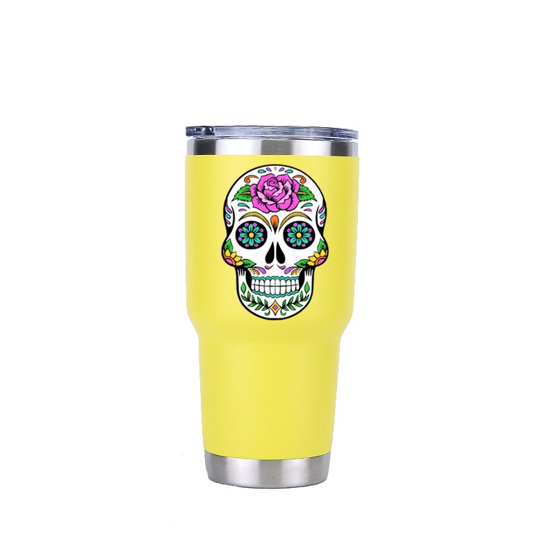 Sugar Skull 30 oz Tumbler Double Wall Vacuum Flasks Insulated Stainless Steel